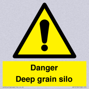 Danger Deep grain silo